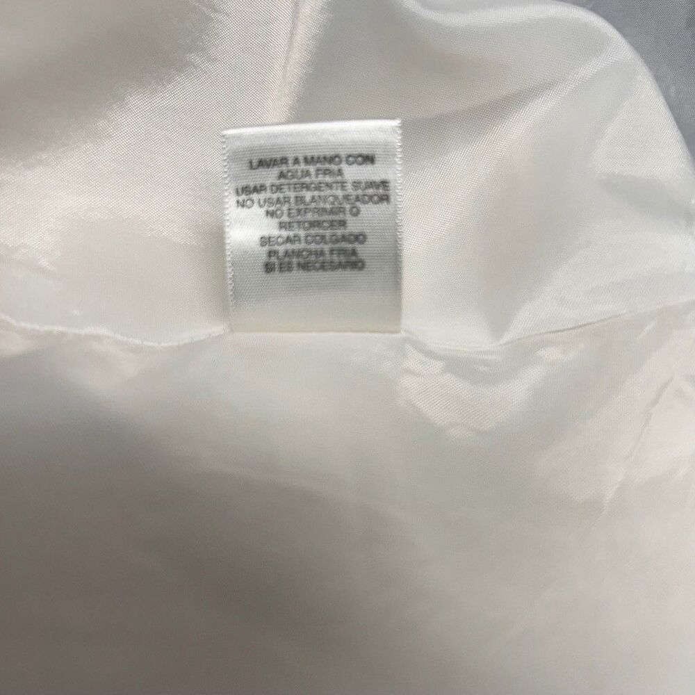 Liz Claiborne White Cotton Striped Sundress Womens Size 14 Pleated Midi Dress - Picture 12 of 12